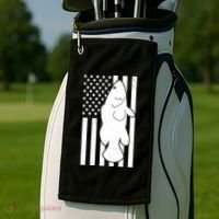 Grouper Fishing USA Flag Golf Towel thumb 2