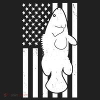 Grouper Fishing USA Flag Golf Towel thumb 3