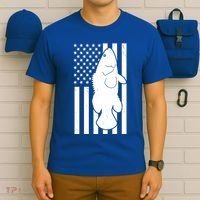 Grouper Fishing USA Flag T-Shirt thumb 6