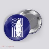 Grouper Fishing USA Flag Button thumb 0
