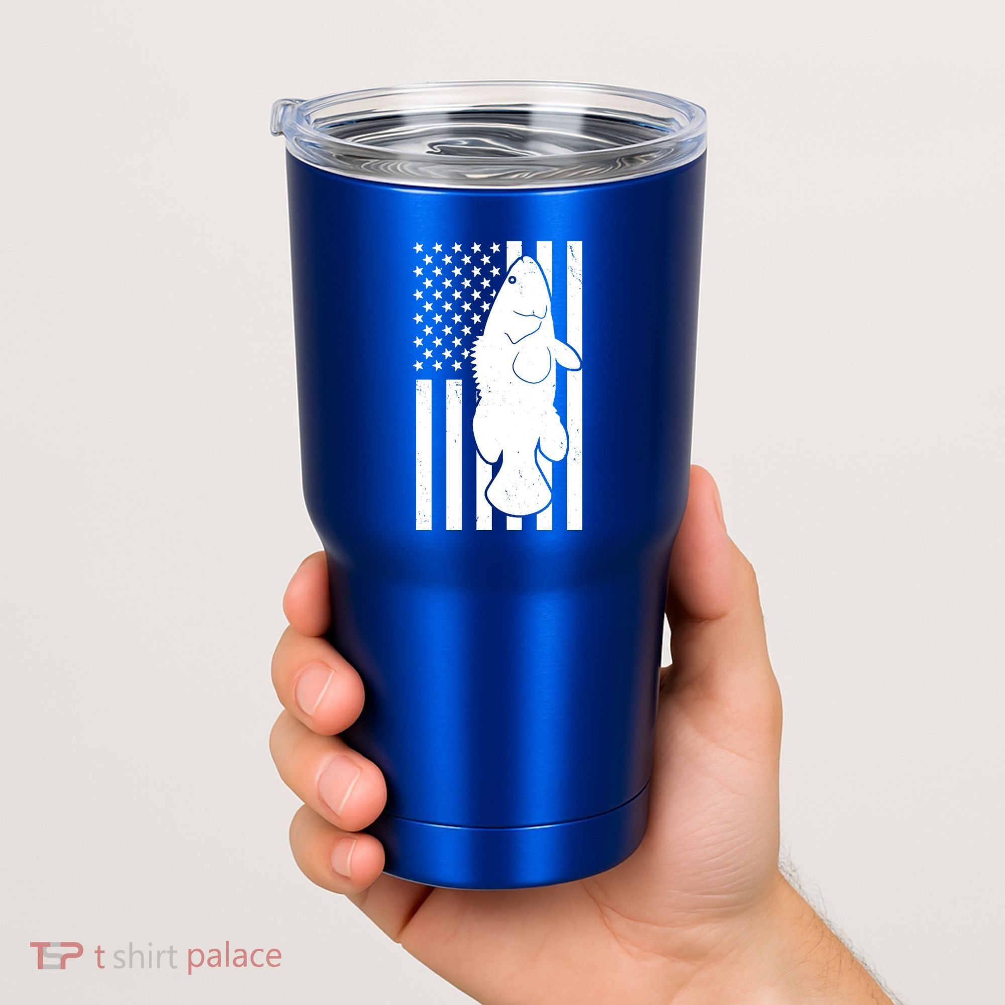 Grouper Fishing USA Flag Tumbler
