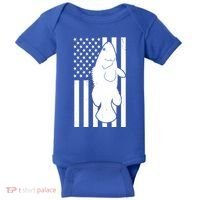 Grouper Fishing USA Flag Baby Bodysuit thumb 0