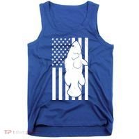 Grouper Fishing USA Flag Tank Top thumb 0