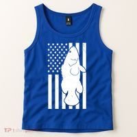 Grouper Fishing USA Flag Tank Top thumb 2