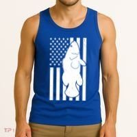 Grouper Fishing USA Flag Tank Top thumb 3