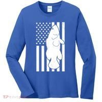 Grouper Fishing USA Flag Women's Long Sleeve Shirt thumb 0
