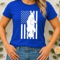Grouper Fishing USA Flag Women's T-Shirt thumb 2