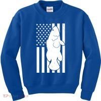 Grouper Fishing USA Flag Kids Sweatshirt thumb 0