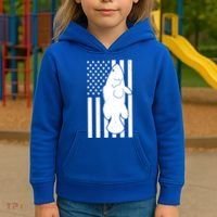 Grouper Fishing USA Flag Kids Hoodie thumb 3