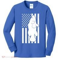 Grouper Fishing USA Flag Kids Long Sleeve Shirt thumb 0