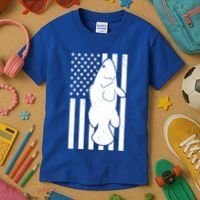Grouper Fishing USA Flag Kids T-Shirt thumb 3