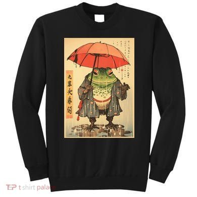 Grumpy Frog Unimpressed Toad Vintage Japanese Aesthetic Sweatshirt