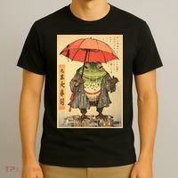 Grumpy Frog Unimpressed Toad Vintage Japanese Aesthetic T-Shirt thumb 3