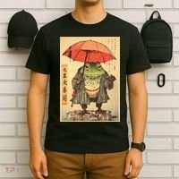 Grumpy Frog Unimpressed Toad Vintage Japanese Aesthetic T-Shirt thumb 6