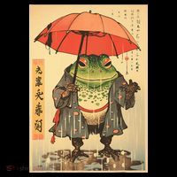 Grumpy Frog Unimpressed Toad Vintage Japanese Aesthetic T-Shirt thumb 7