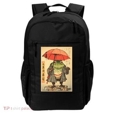 Grumpy Frog Unimpressed Toad Vintage Japanese Aesthetic Backpack