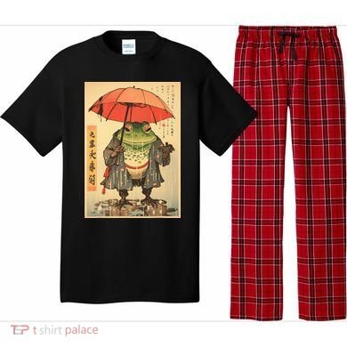 Grumpy Frog Unimpressed Toad Vintage Japanese Aesthetic Pajama Set