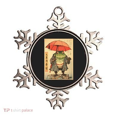 Grumpy Frog Unimpressed Toad Vintage Japanese Aesthetic Ornament