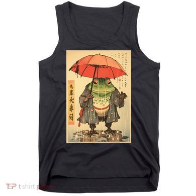 Grumpy Frog Unimpressed Toad Vintage Japanese Aesthetic Tank Top