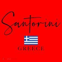 Greece Flag Vacation Island Santorini Santa Hat thumb 1