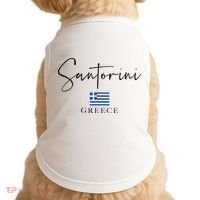 Greece Flag Vacation Island Santorini Doggie Tank thumb 0
