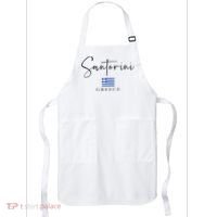 Greece Flag Vacation Island Santorini Apron thumb 0