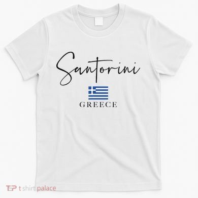 Greece Flag Vacation Island Santorini T-Shirt