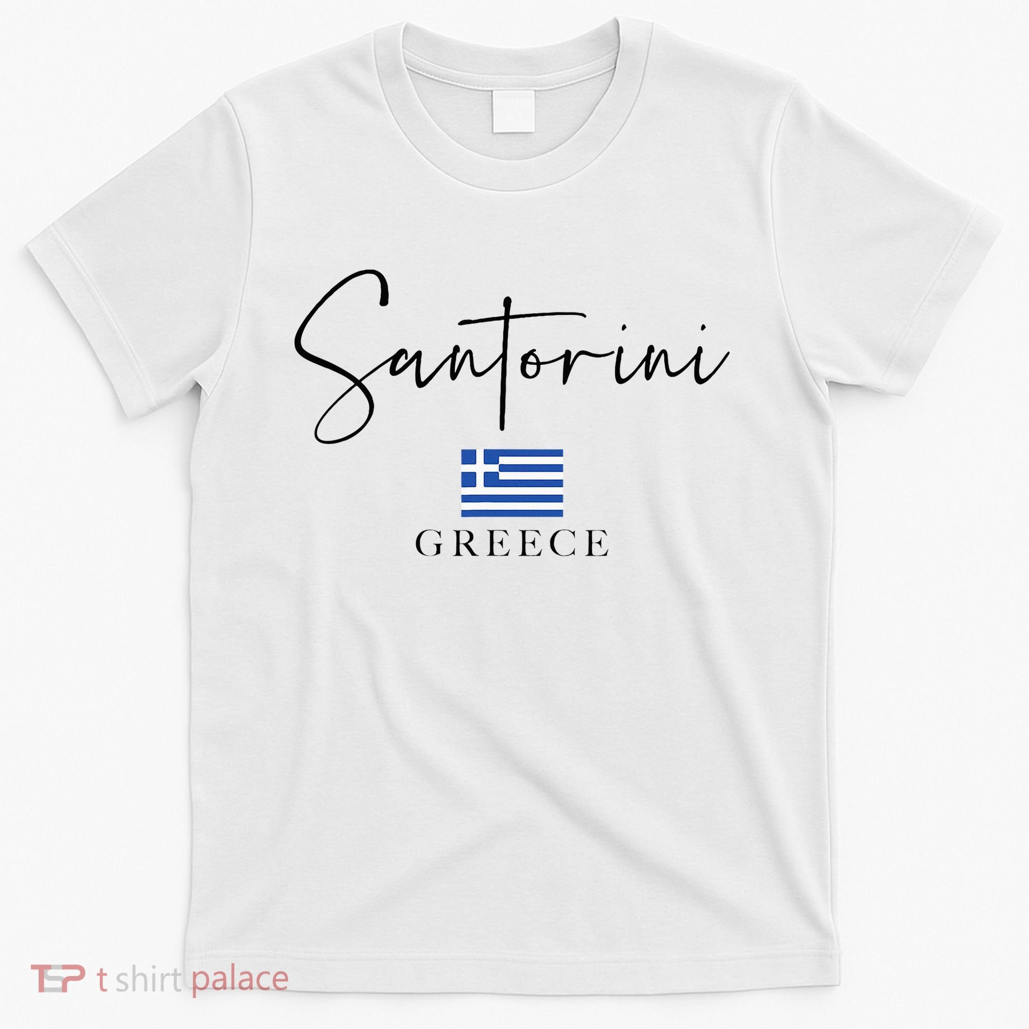 Greece Flag Vacation Island Santorini T-Shirt