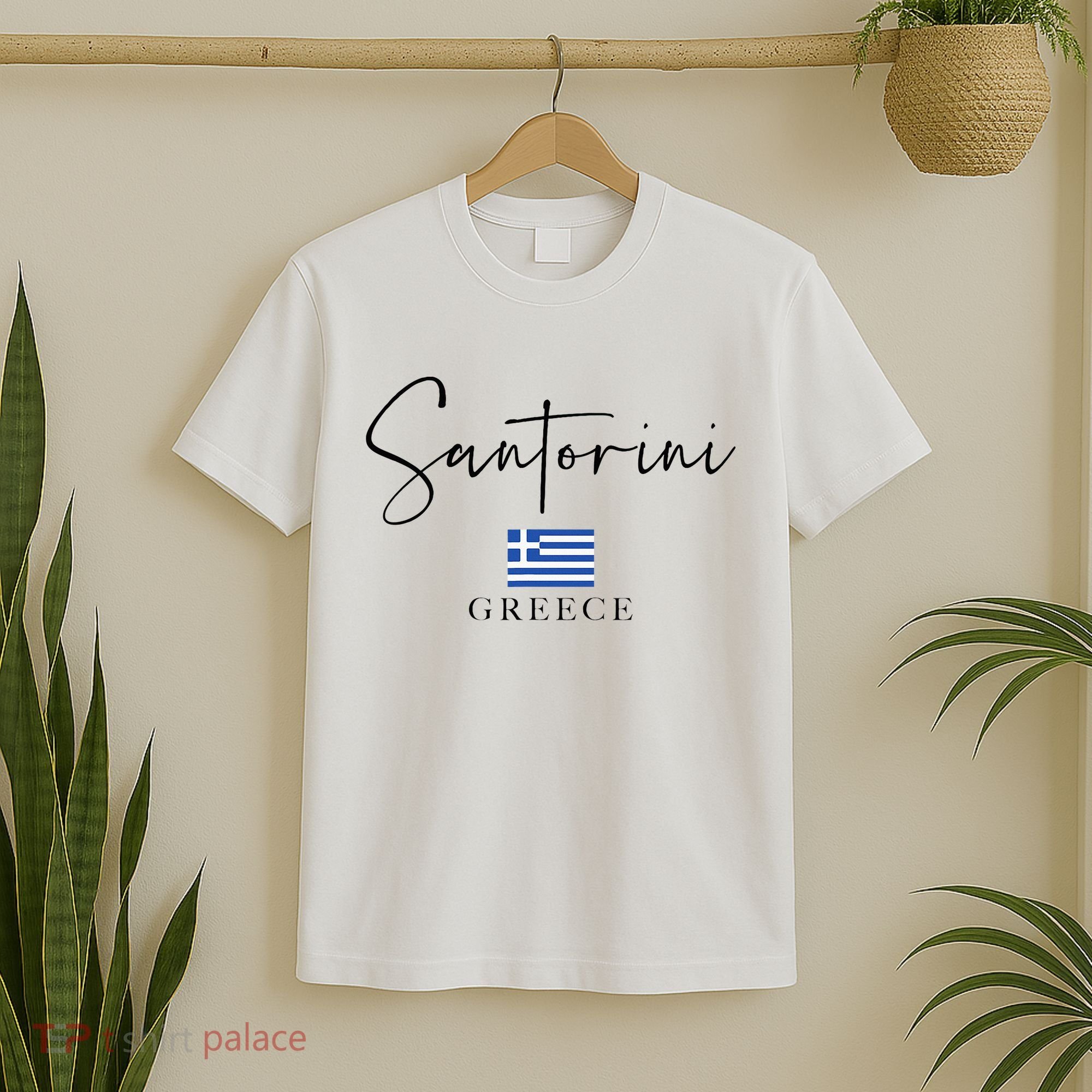 Greece Flag Vacation Island Santorini T-Shirt