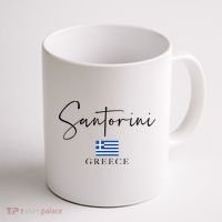 Greece Flag Vacation Island Santorini Coffee Mug thumb 1