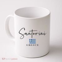Greece Flag Vacation Island Santorini Coffee Mug thumb 0