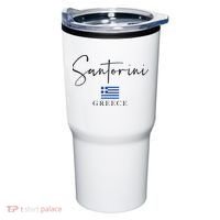 Greece Flag Vacation Island Santorini Tumbler thumb 0