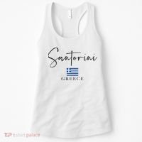 Greece Flag Vacation Island Santorini Women's Tank Top thumb 0