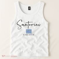 Greece Flag Vacation Island Santorini Tank Top thumb 2