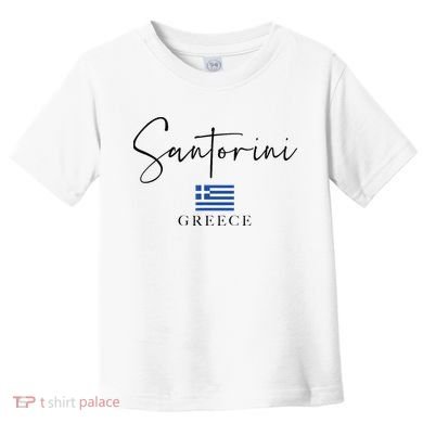 Greece Flag Vacation Island Santorini Toddler T-Shirt
