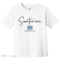 Greece Flag Vacation Island Santorini Toddler T-Shirt thumb 0