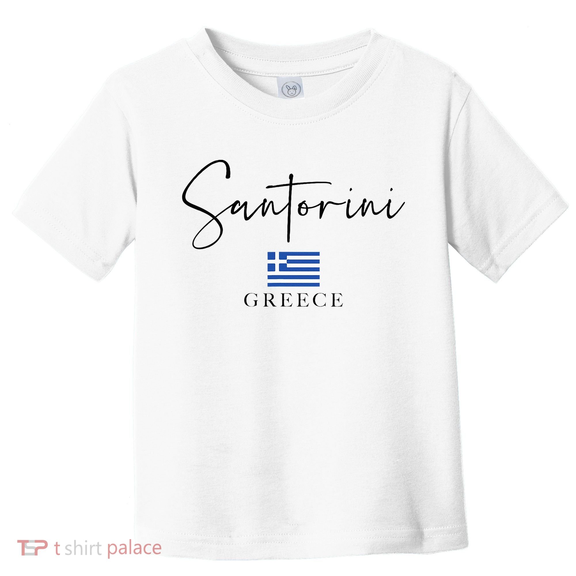 Greece Flag Vacation Island Santorini Toddler T-Shirt