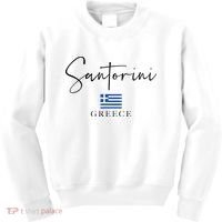 Greece Flag Vacation Island Santorini Kids Sweatshirt thumb 0