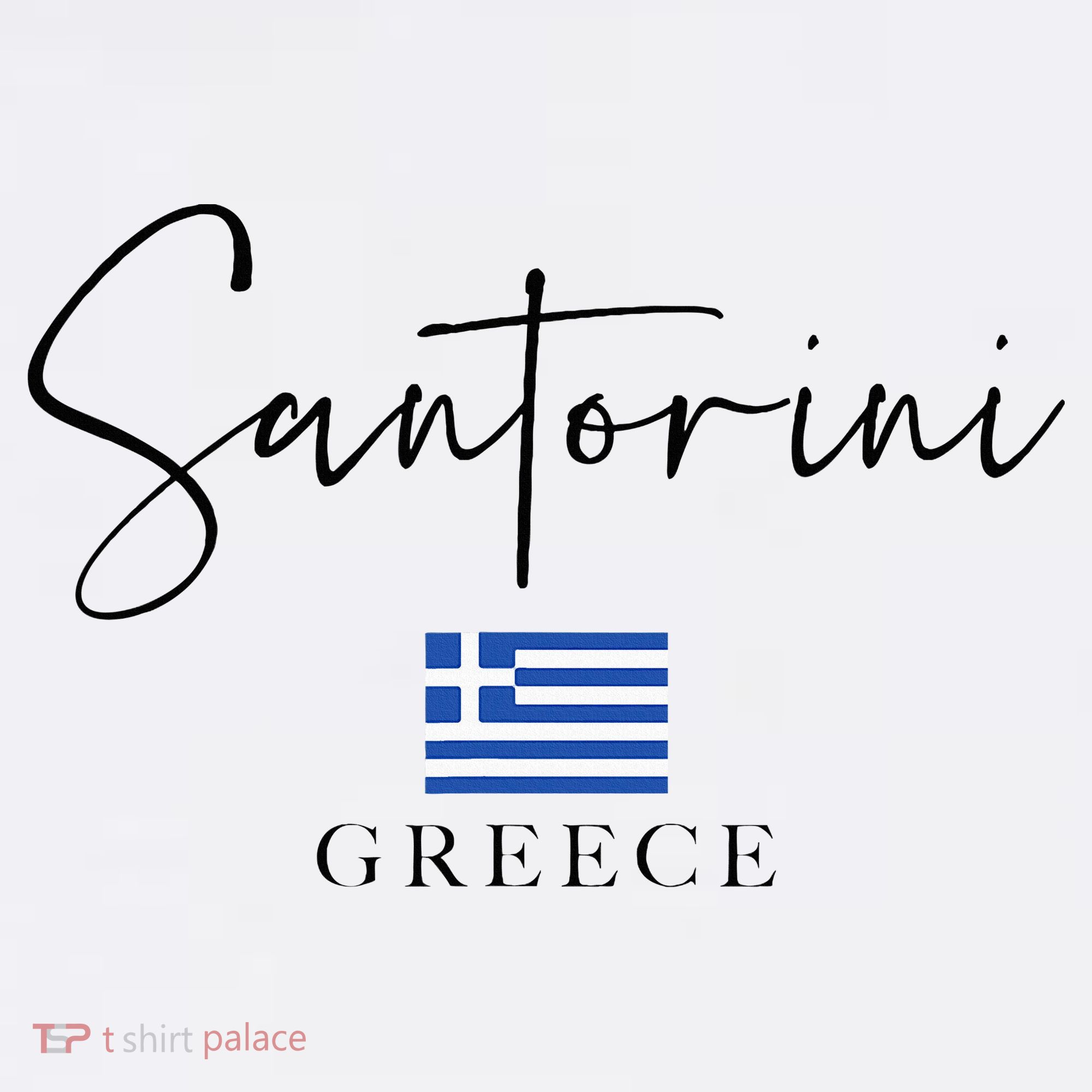 Greece Flag Vacation Island Santorini Kids Sweatshirt
