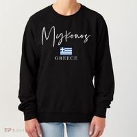 Greece Flag Vacation Island Mykonos Cool Gift Women's Sweatshirt thumb 0