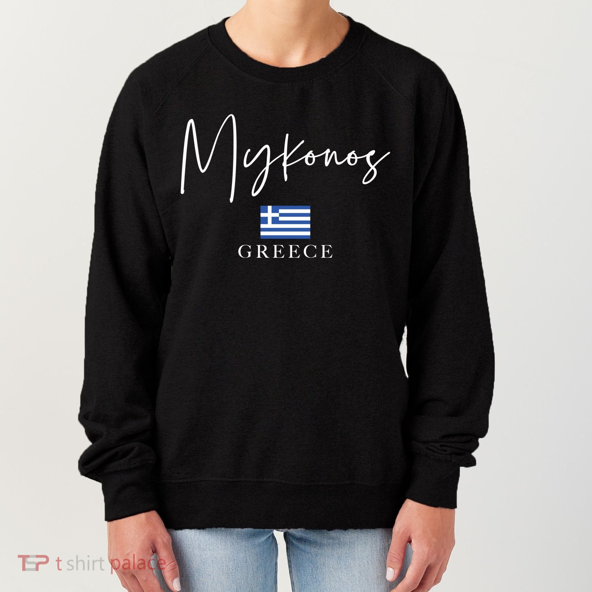 Greece Flag Vacation Island Mykonos Cool Gift Women's Sweatshirt