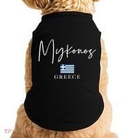 Greece Flag Vacation Island Mykonos Cool Gift Doggie Tank thumb 0