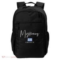 Greece Flag Vacation Island Mykonos Cool Gift Backpack thumb 0