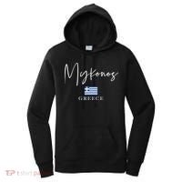 Greece Flag Vacation Island Mykonos Cool Gift Women's Hoodie thumb 0