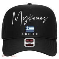 Greece Flag Vacation Island Mykonos Cool Gift Hat thumb 0