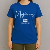 Greece Flag Vacation Island Mykonos Cool Gift T-Shirt thumb 4