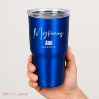 Greece Flag Vacation Island Mykonos Cool Gift Tumbler thumb 2