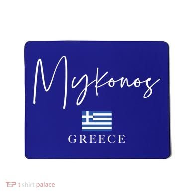 Greece Flag Vacation Island Mykonos Cool Gift Mousepad