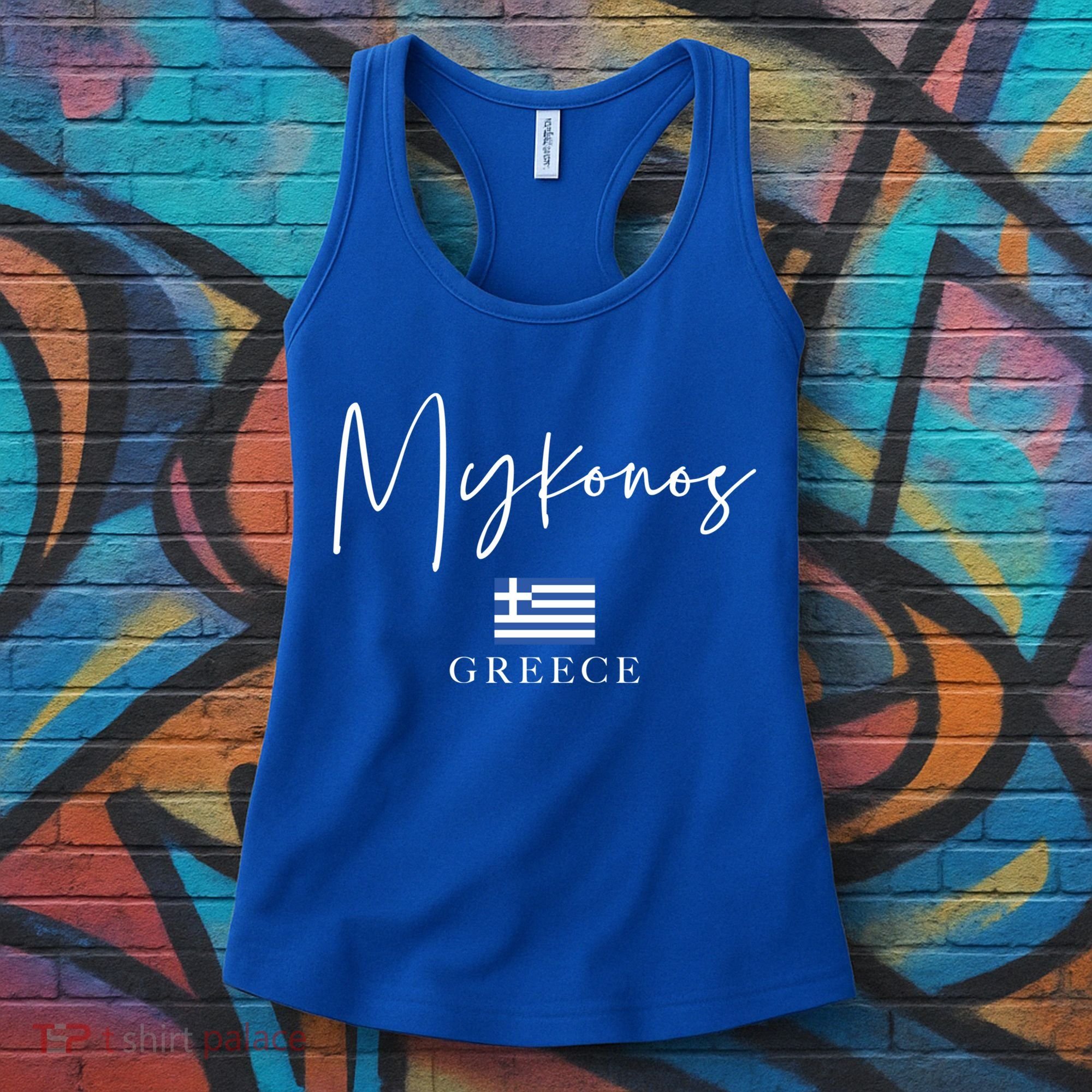 Greece Flag Vacation Island Mykonos Cool Gift Women's Tank Top