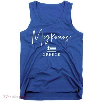 Greece Flag Vacation Island Mykonos Cool Gift Tank Top